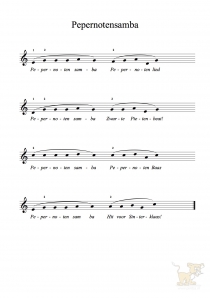 Sinterklaas Bladmuziek/sheet music Pepernoten Samba